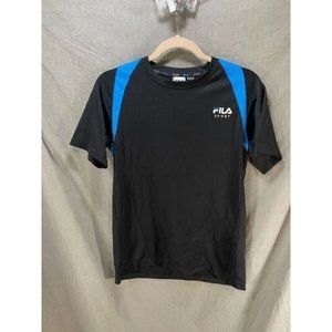 Fila Shirt Boys Extra‎ Large Black Short Sleeve Pullover Tee Kids Youth